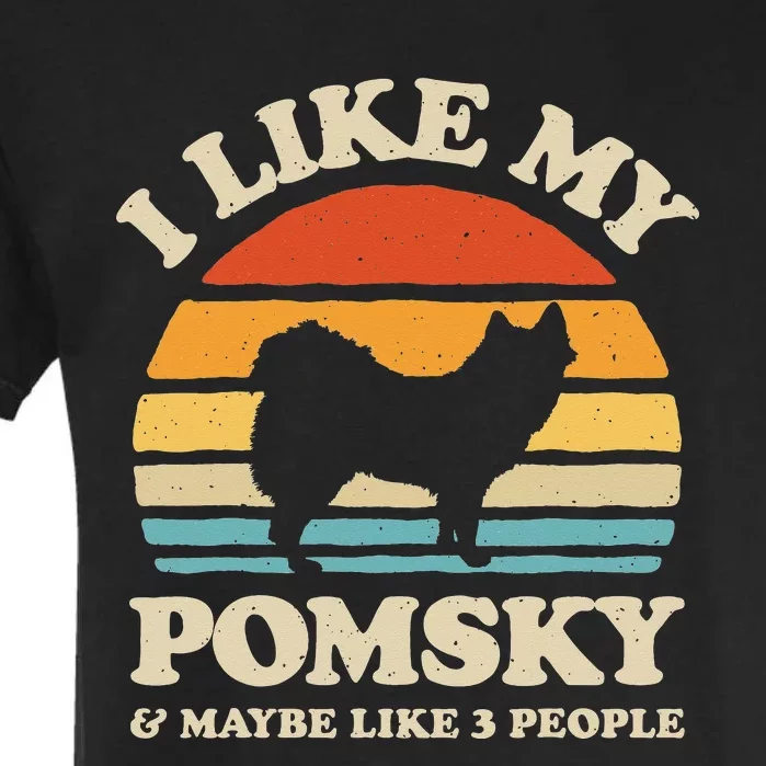 I Like My Pomsky And Maybe Like 3 People Dog Lover Retro Garment-Dyed Heavyweight T-Shirt