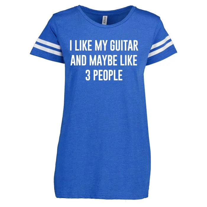 I Like My Guitar And Maybe Like 3 People Enza Ladies Jersey Football T-Shirt