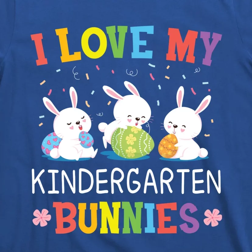 I Love My Kindergarten Bunnies Teacher Easter Day Cool Gift T-Shirt