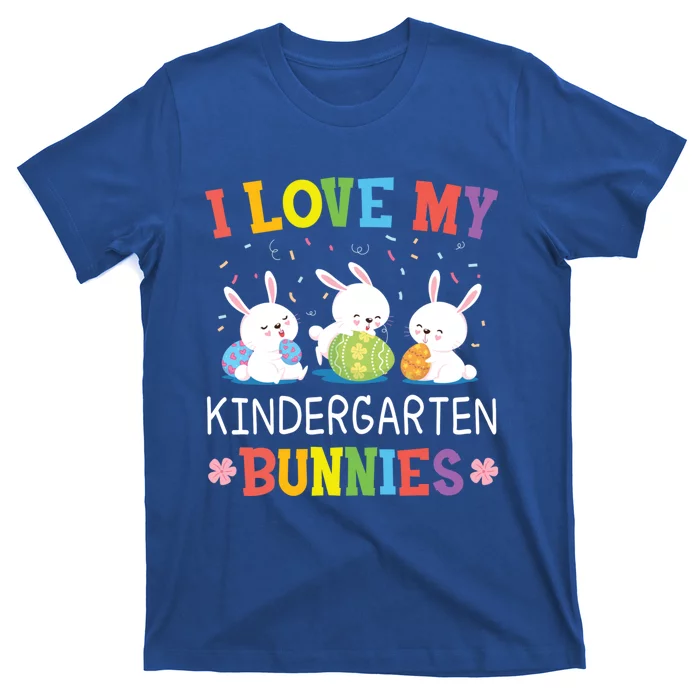 I Love My Kindergarten Bunnies Teacher Easter Day Cool Gift T-Shirt