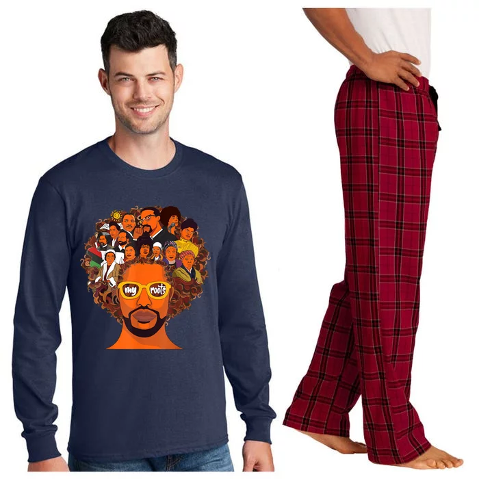 I Love My Roots Back Powerful Black History Month Dna Pride Design Long Sleeve Pajama Set