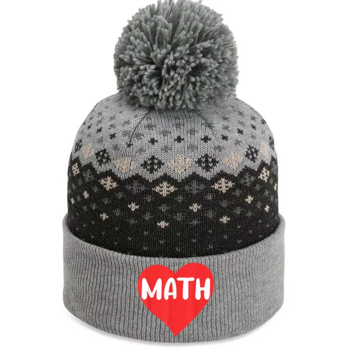 I Love Math School University Algebra Funny Mathematics The Baniff Cuffed Pom Beanie