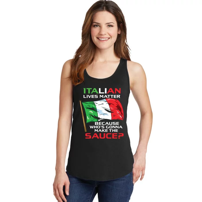 Italian Lives Matter Funny Italian Funny Italy Ladies Essential Tank