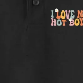 I Love My Super Hot Boyfriend I Heart My Boyfriend Dry Zone Grid Performance Polo