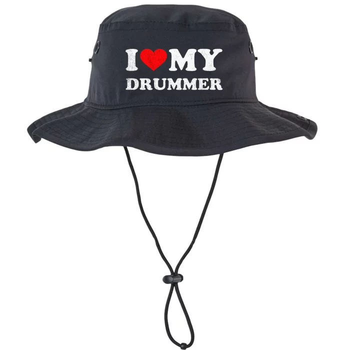 I Love My Drummer I Heart My Drummer Apparel Legacy Cool Fit Booney Bucket Hat