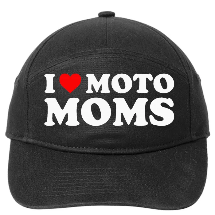 I Love Moto Moms 7-Panel Snapback Hat