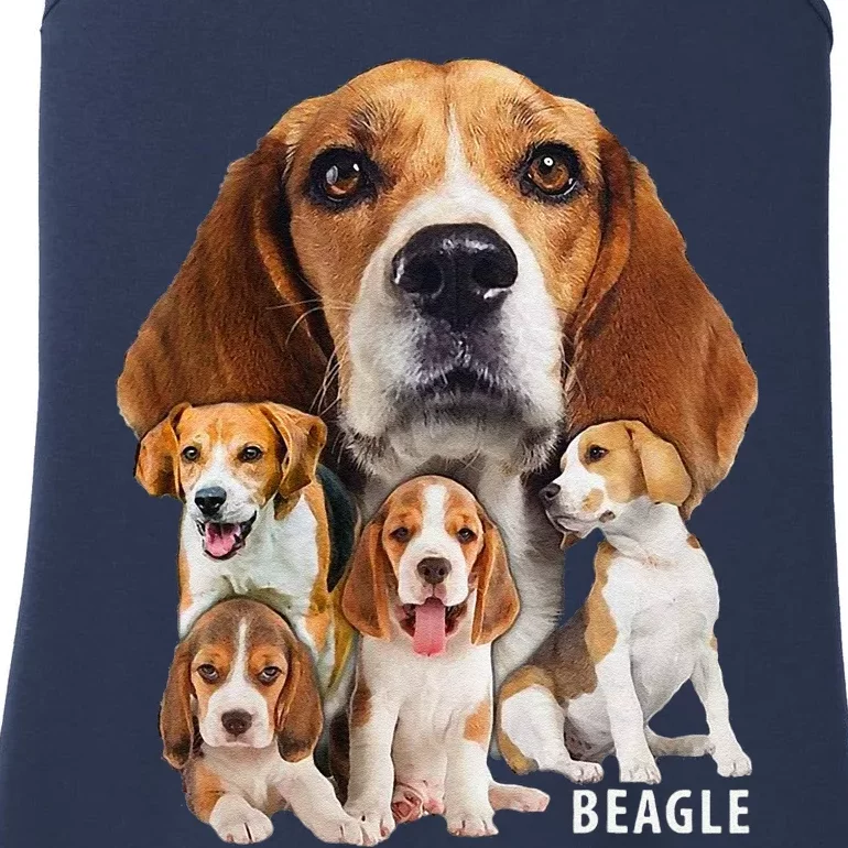 I Love My Beagle Dog Themed Funny Beagle Lover Ladies Essential Tank