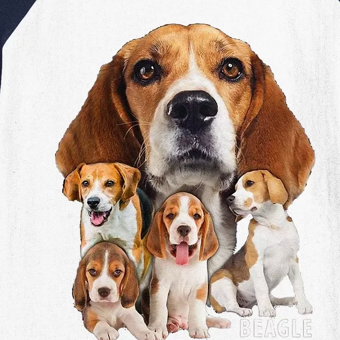 I Love My Beagle Dog Themed Funny Beagle Lover Baseball Sleeve Shirt