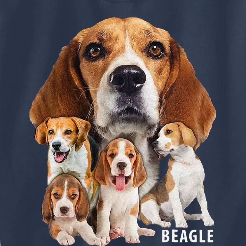 I Love My Beagle Dog Themed Funny Beagle Lover Kids Sweatshirt