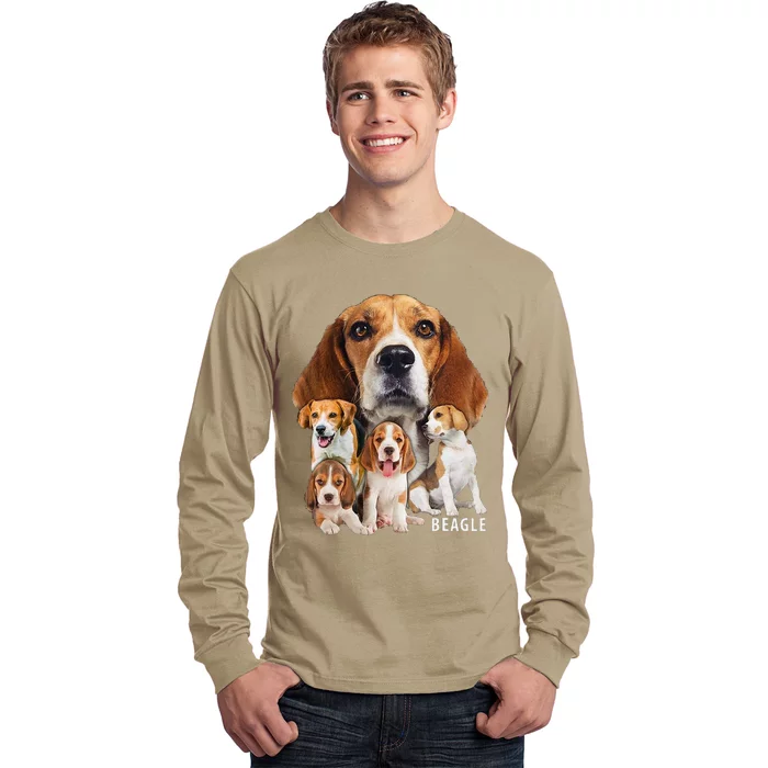 I Love My Beagle Dog Themed Funny Beagle Lover Long Sleeve Shirt