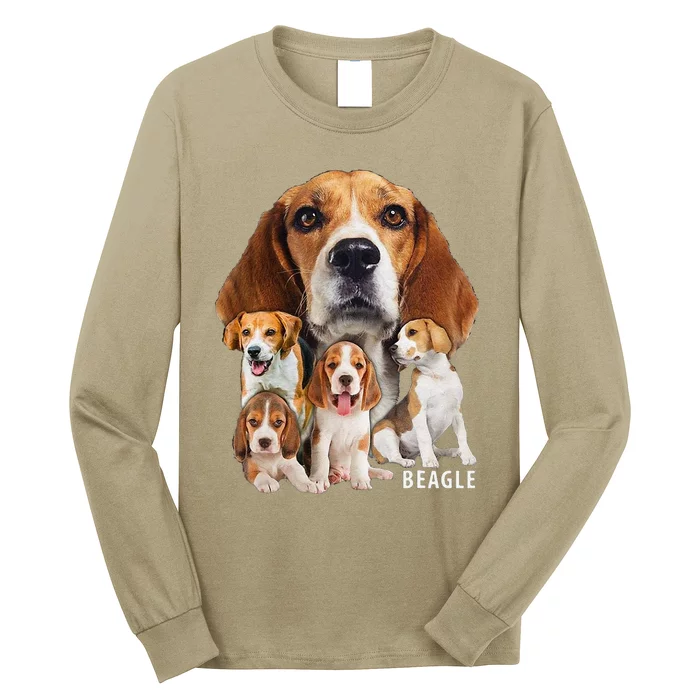 I Love My Beagle Dog Themed Funny Beagle Lover Long Sleeve Shirt