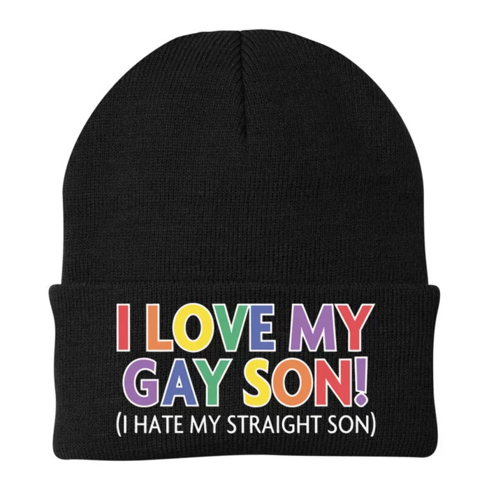 I Love My Gay Son I Hate My Straight Son Knit Cap Winter Beanie