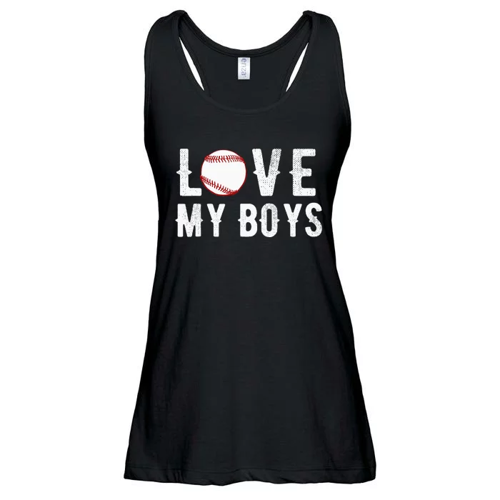 I Love My  Baseball Mom funny mother's day Ladies Essential Flowy Tank