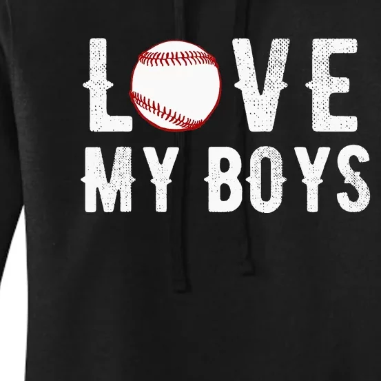 I Love My  Baseball Mom funny mother's day Women's Pullover Hoodie