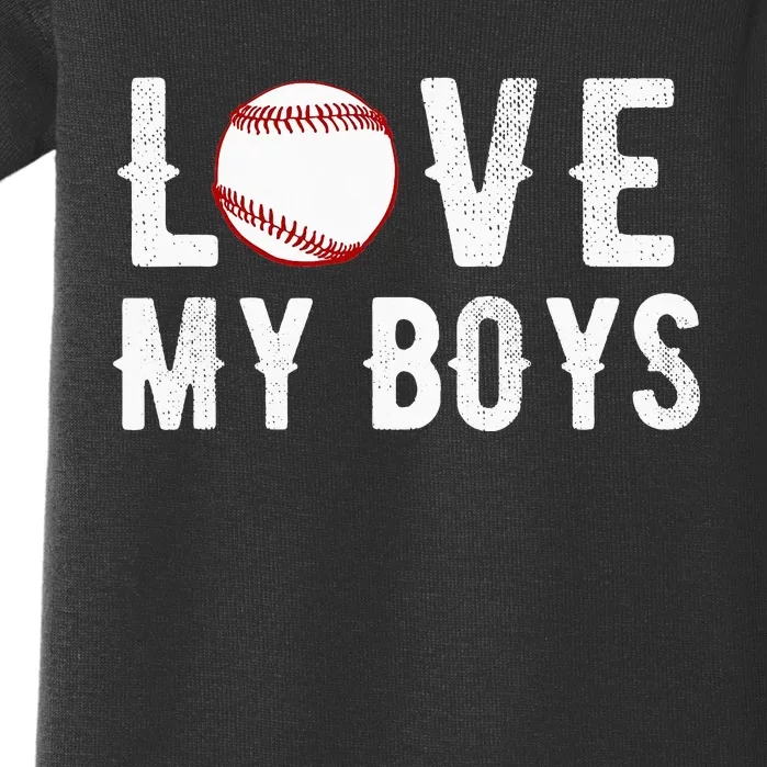 I Love My  Baseball Mom funny mother's day Baby Bodysuit