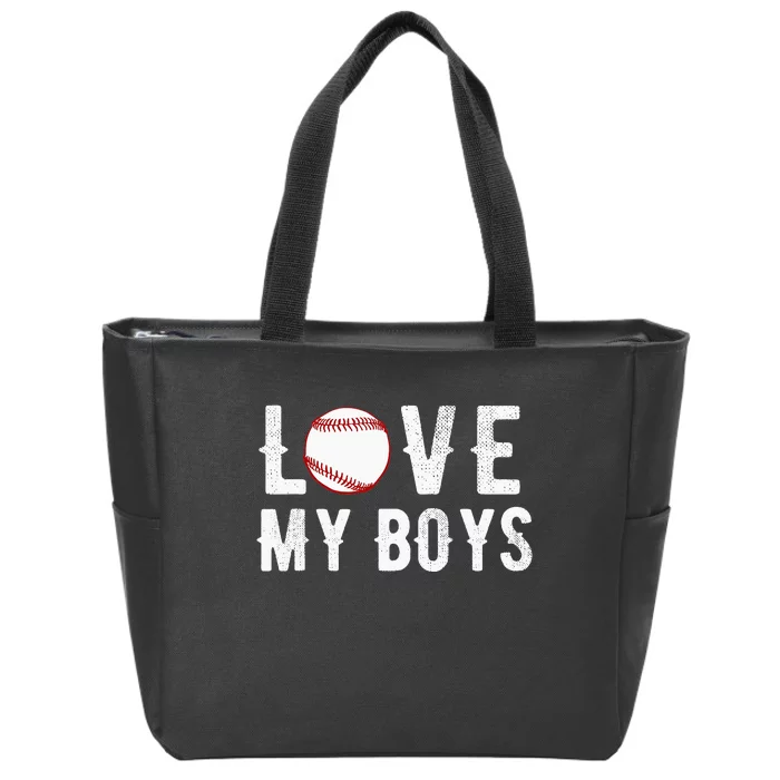 I Love My  Baseball Mom funny mother's day Zip Tote Bag