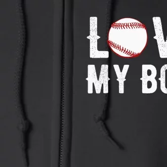 I Love My  Baseball Mom funny mother's day Full Zip Hoodie