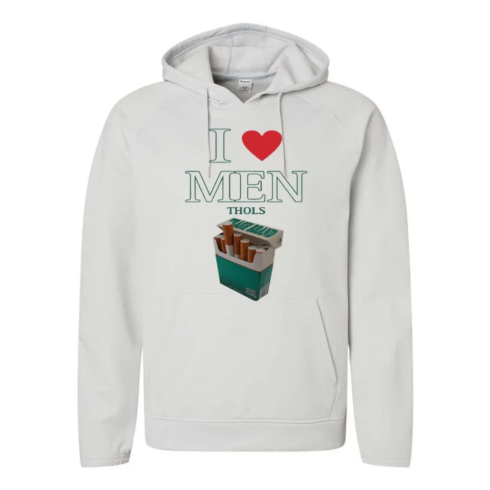 I Love Men Thols Average Smoker Performance Fleece Hoodie