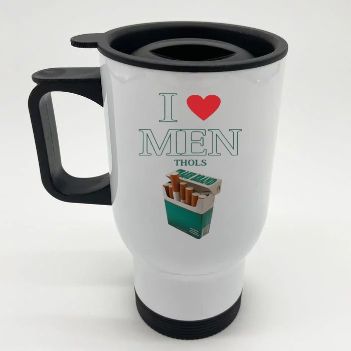 I Love Men Thols Average Smoker Front & Back Stainless Steel Travel Mug