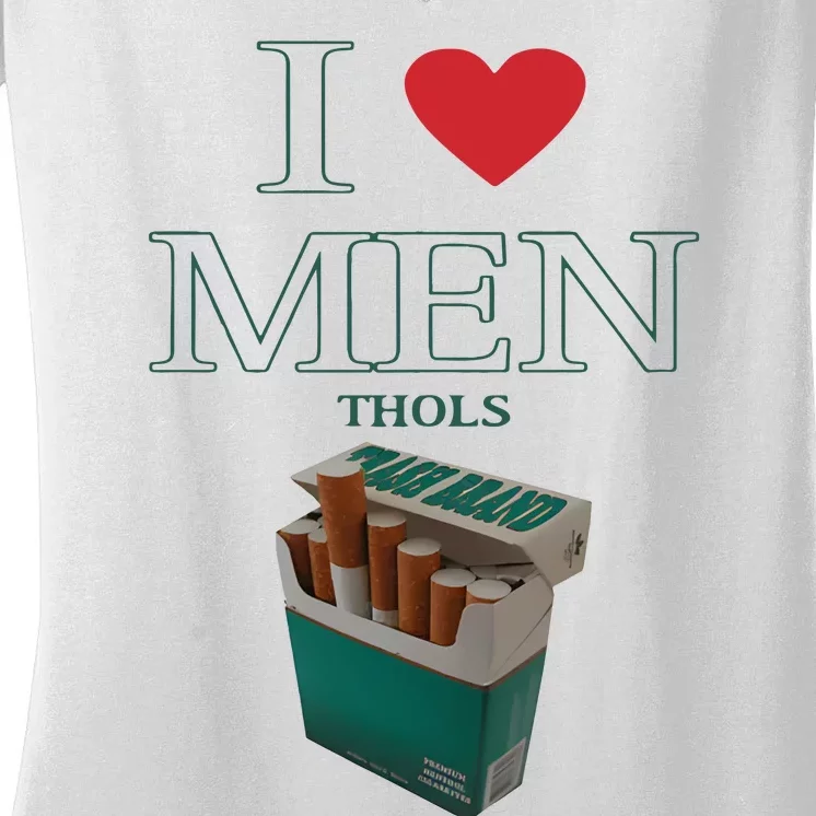 I Love Men Thols Average Smoker Women's V-Neck T-Shirt