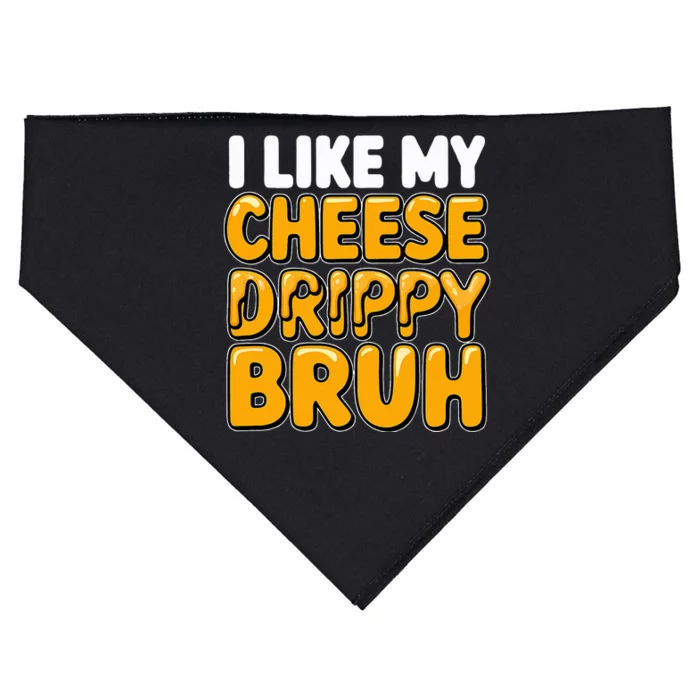 I Like My Cheese Drippy Bruh Pop Culture USA-Made Doggie Bandana