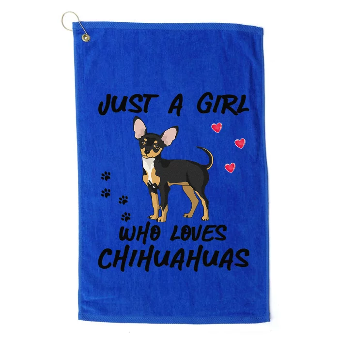 I Love My Chihuahua Lover Giftidea For Chiwawa Moms And Dads Platinum Collection Golf Towel