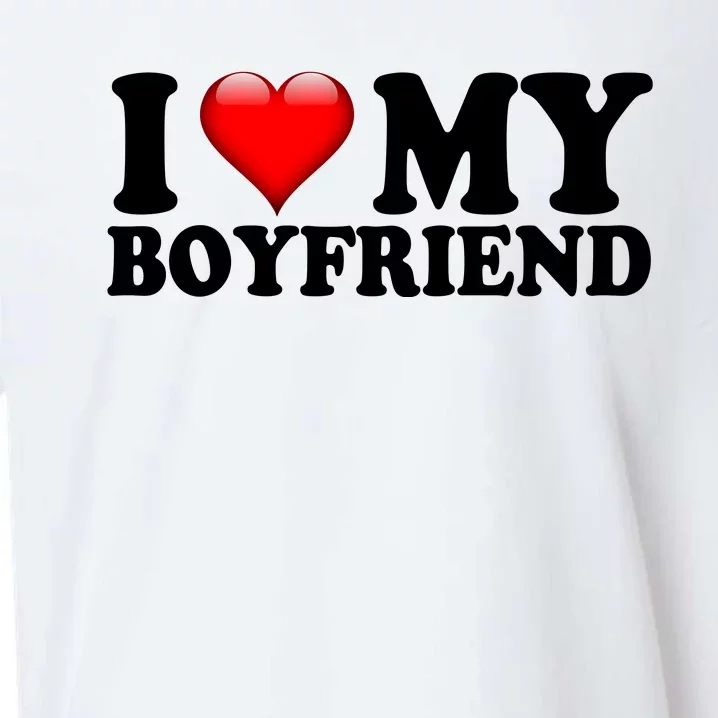 I Love My Boyfriend Sueded Cloud Jersey T-Shirt