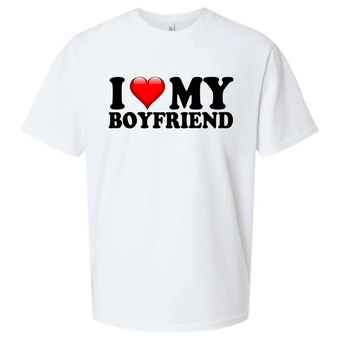 I Love My Boyfriend Sueded Cloud Jersey T-Shirt