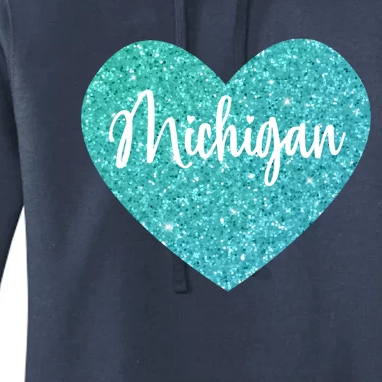 I Love Michigan Usa Heart Great Gift Women's Pullover Hoodie