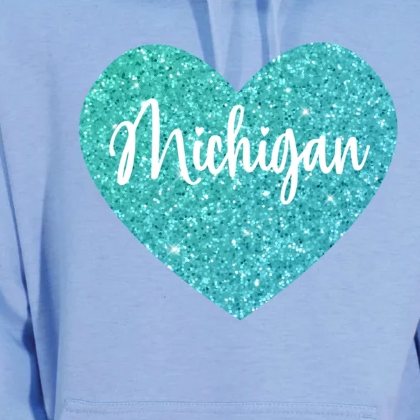 I Love Michigan Usa Heart Great Gift Unisex Surf Hoodie