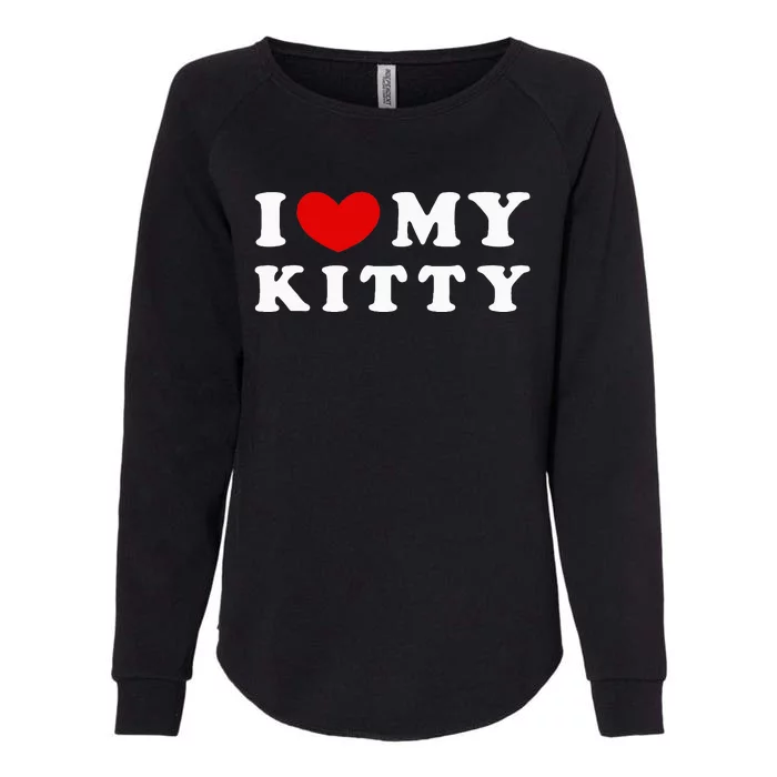 I Love My Kitty Womens California Wash Sweatshirt