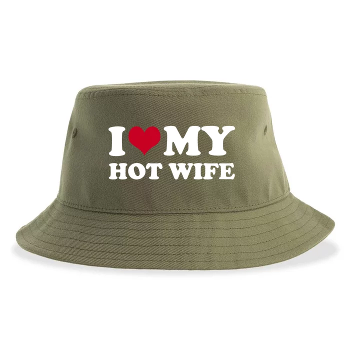 I Love My Hot Wife Cute Gift Sustainable Bucket Hat