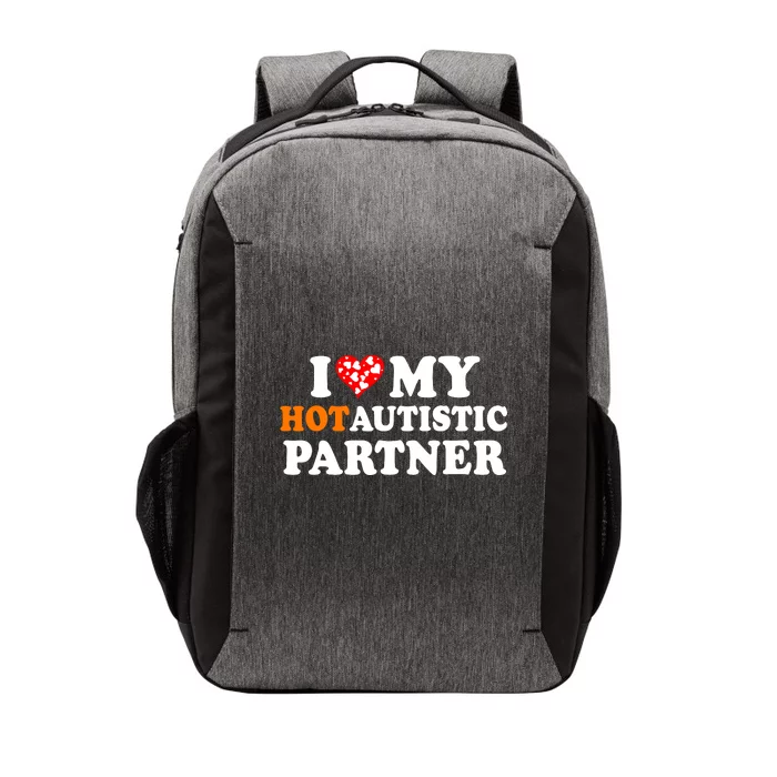 I Love My Hot Autistic Partner Cute Valentines Day Vector Backpack