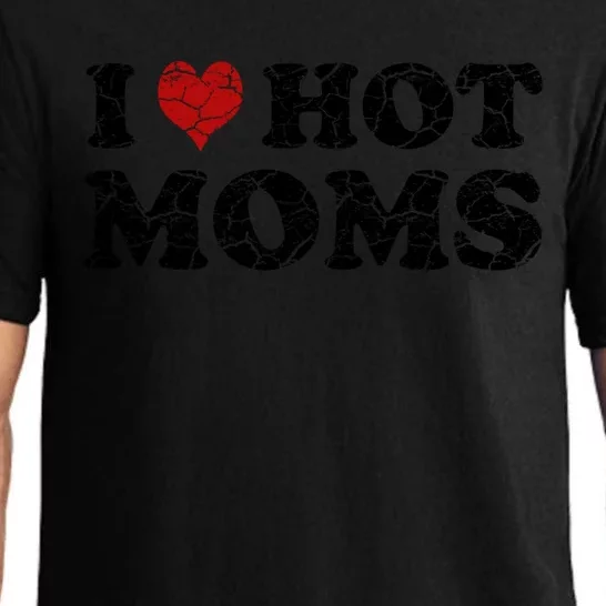 I Love Moms Funny Red Heart Love Moms I Love My Mama Gift Pajama Set