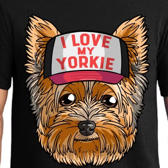 I Love My Yorkie Cute Dog Mom Gift Pajama Set