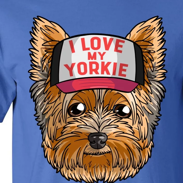 I Love My Yorkie Cute Dog Mom Gift Tall T-Shirt