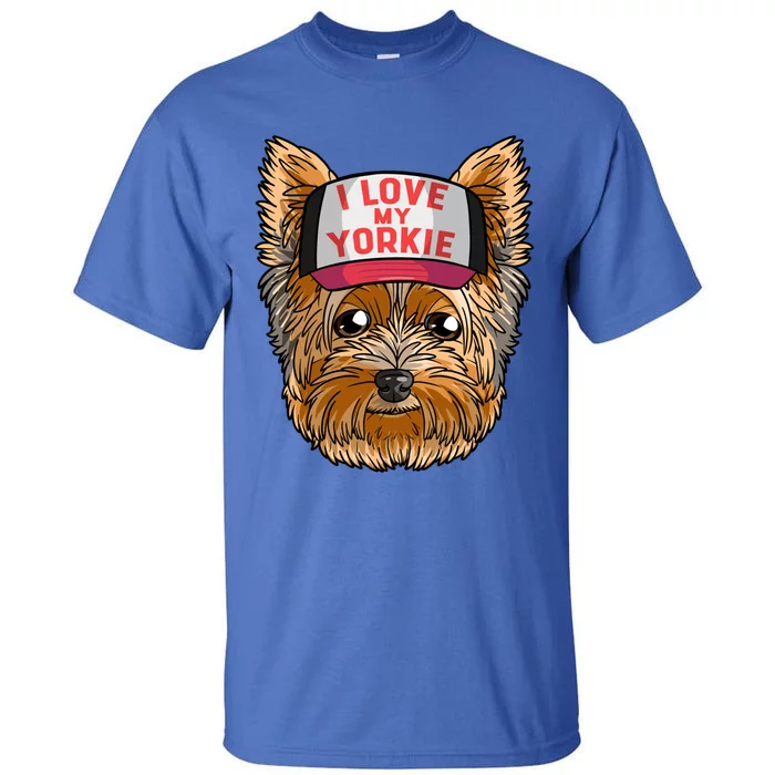 I Love My Yorkie Cute Dog Mom Gift Tall T-Shirt