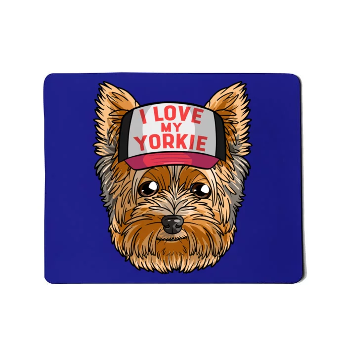 I Love My Yorkie Cute Dog Mom Gift Mousepad