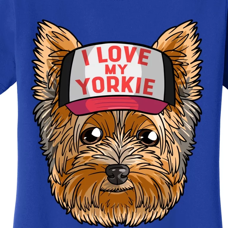 I Love My Yorkie Cute Dog Mom Gift Women's T-Shirt