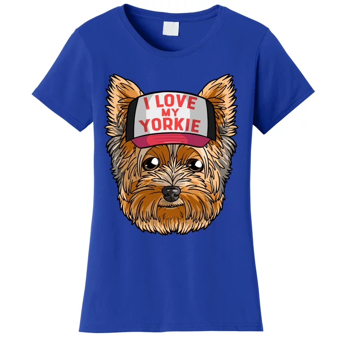 I Love My Yorkie Cute Dog Mom Gift Women's T-Shirt