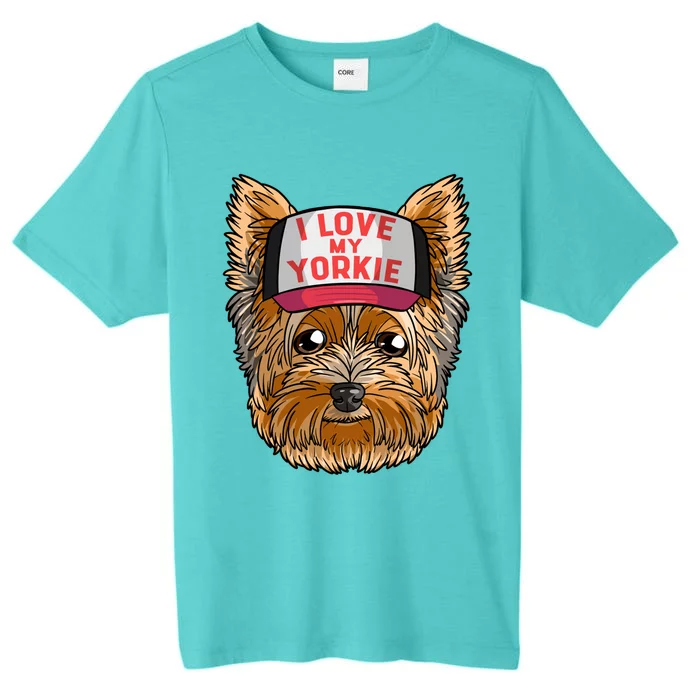 I Love My Yorkie Cute Dog Mom Gift ChromaSoft Performance T-Shirt