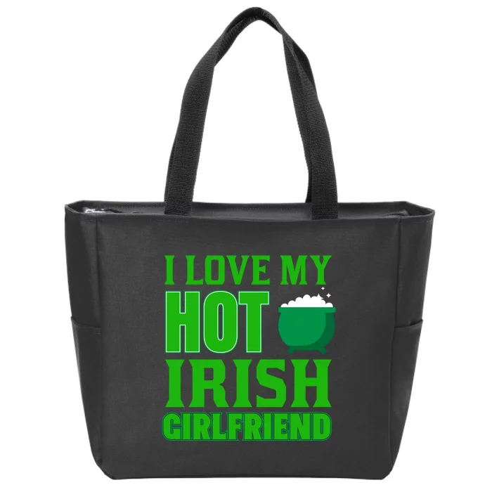 I Love My Hot Irish Girlfriend Zip Tote Bag