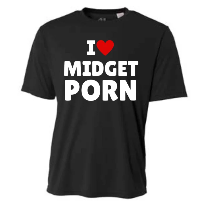 I Love Midget Porn Cooling Performance Crew T-Shirt