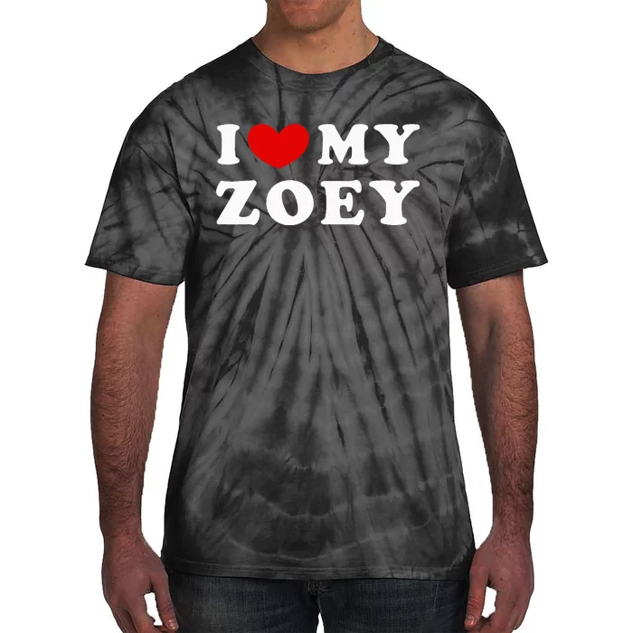 I Love My Zoey Tie-Dye T-Shirt