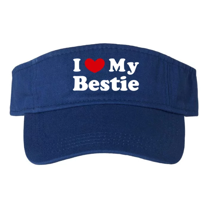 I Love My Bestie I Heart My Bestie Cool Gift Valucap Bio-Washed Visor