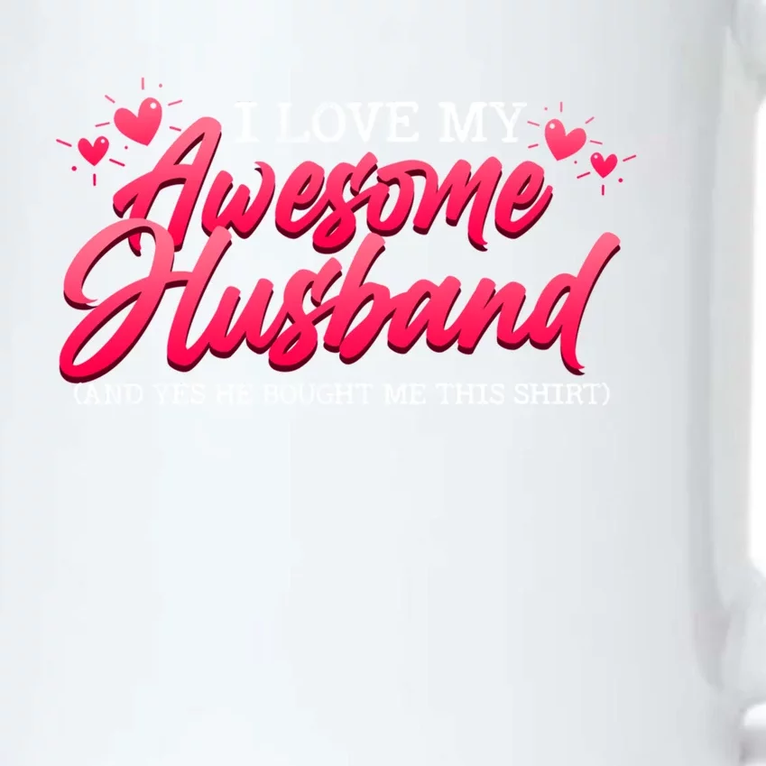 I Love My Awesome Husband Valentine's Day Great Gift Black Color Changing Mug