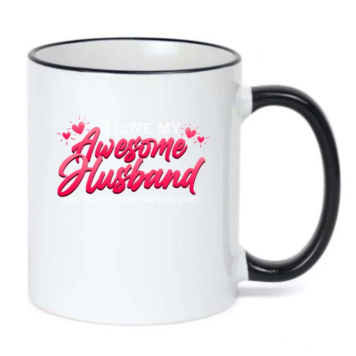 I Love My Awesome Husband Valentine's Day Great Gift Black Color Changing Mug