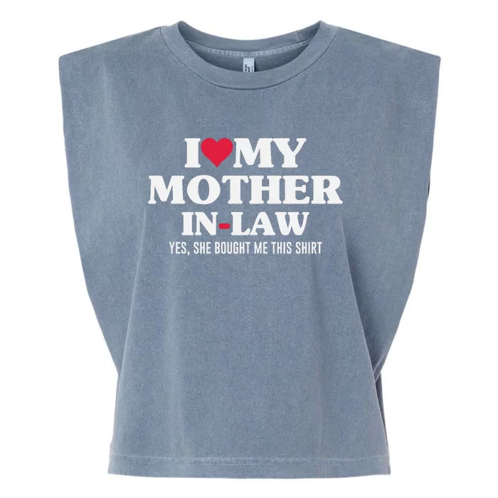 I Love My Mother In Law For Son In Law Garment-Dyed Women's Muscle Tee