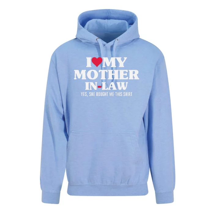 I Love My Mother In Law For Son In Law Unisex Surf Hoodie