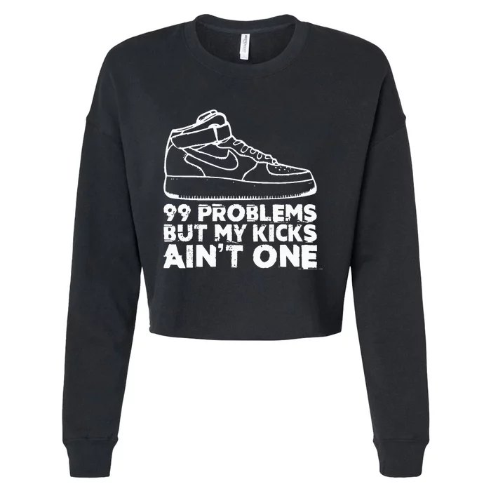 I Love My Kicks Gift For Sneakerhead Sneaker Cropped Pullover Crew